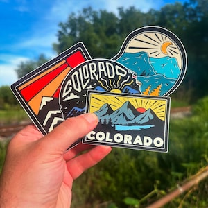 COLORADO NATURE 4 PACK // Adesivi in vinile resistenti alle intemperie // Bottiglia d'acqua, laptop, notebook, auto