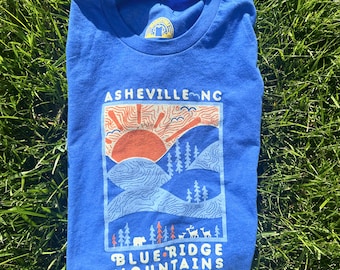 DAY RIDGE (Asheville) // A Blue Ridge Mountains Tee // Nature T-Shirt // Unisex // Men&#39;s Gift // Women&#39;s Gift