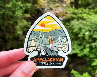 The APPALACHIAN TRAIL Hiker Sticker // Weatherproof Vinyl // Nature Gift // Water Bottle, Notebook, Car, Laptop - Indoor/Outdoor Decal