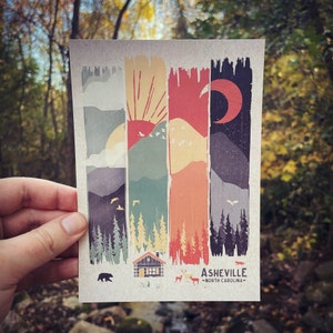 BERG-WETTER // Asheville Gift // 5” x 7” 16PT Postkarte