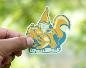 THE GNOME Collection (Snail, Frog, Squirrel and Eagle) Sticker // Weatherproof Vinyl