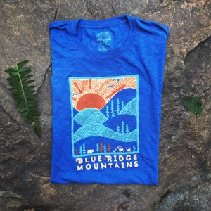 DAY RIDGE (Die Sonne scheint) // Blue Ridge Mountains T-Shirt // Unisex Passform