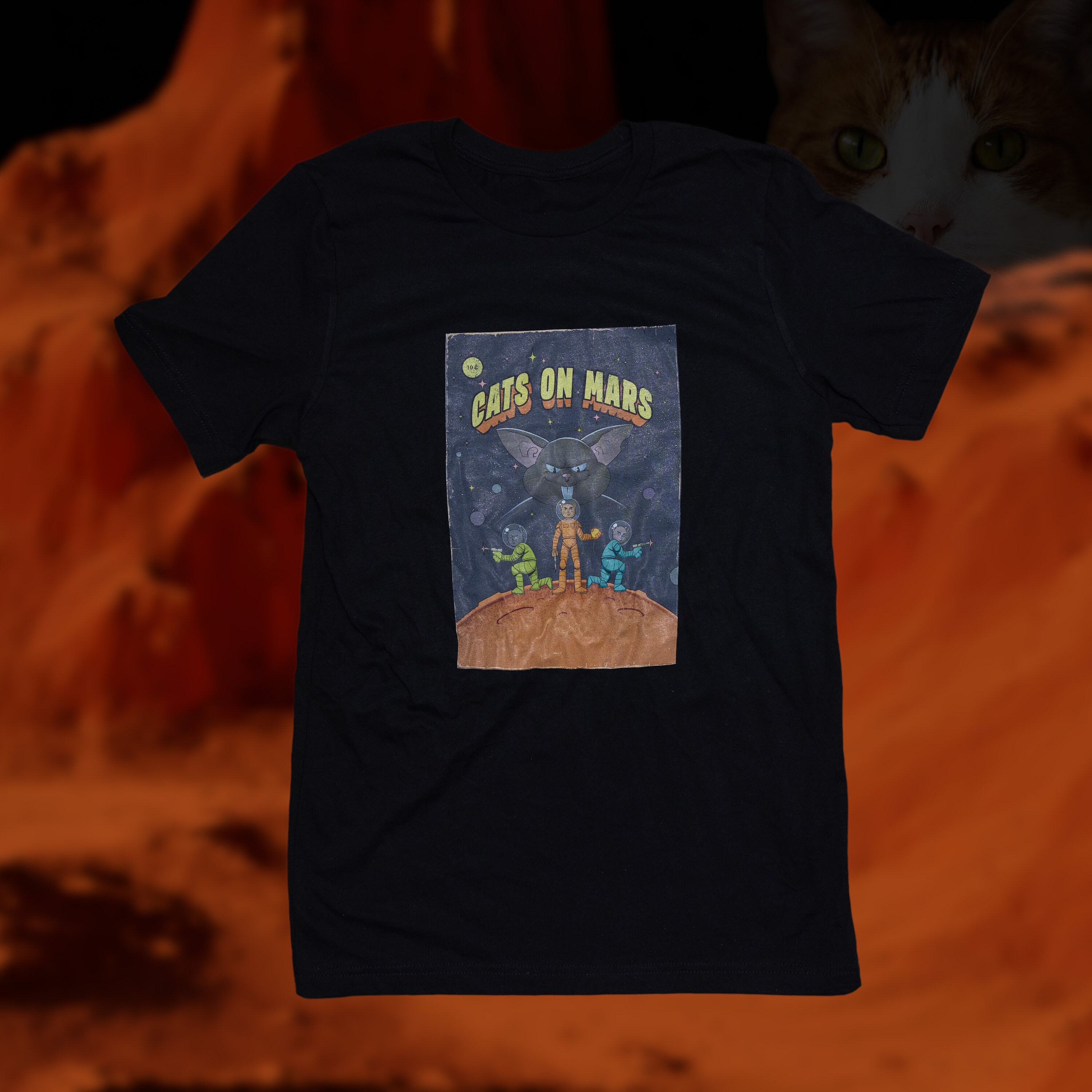 CATS ON MARS // Comic Book Tee // Fun Shirt // Unisex Fit - Etsy Israel, image size:3000x3000