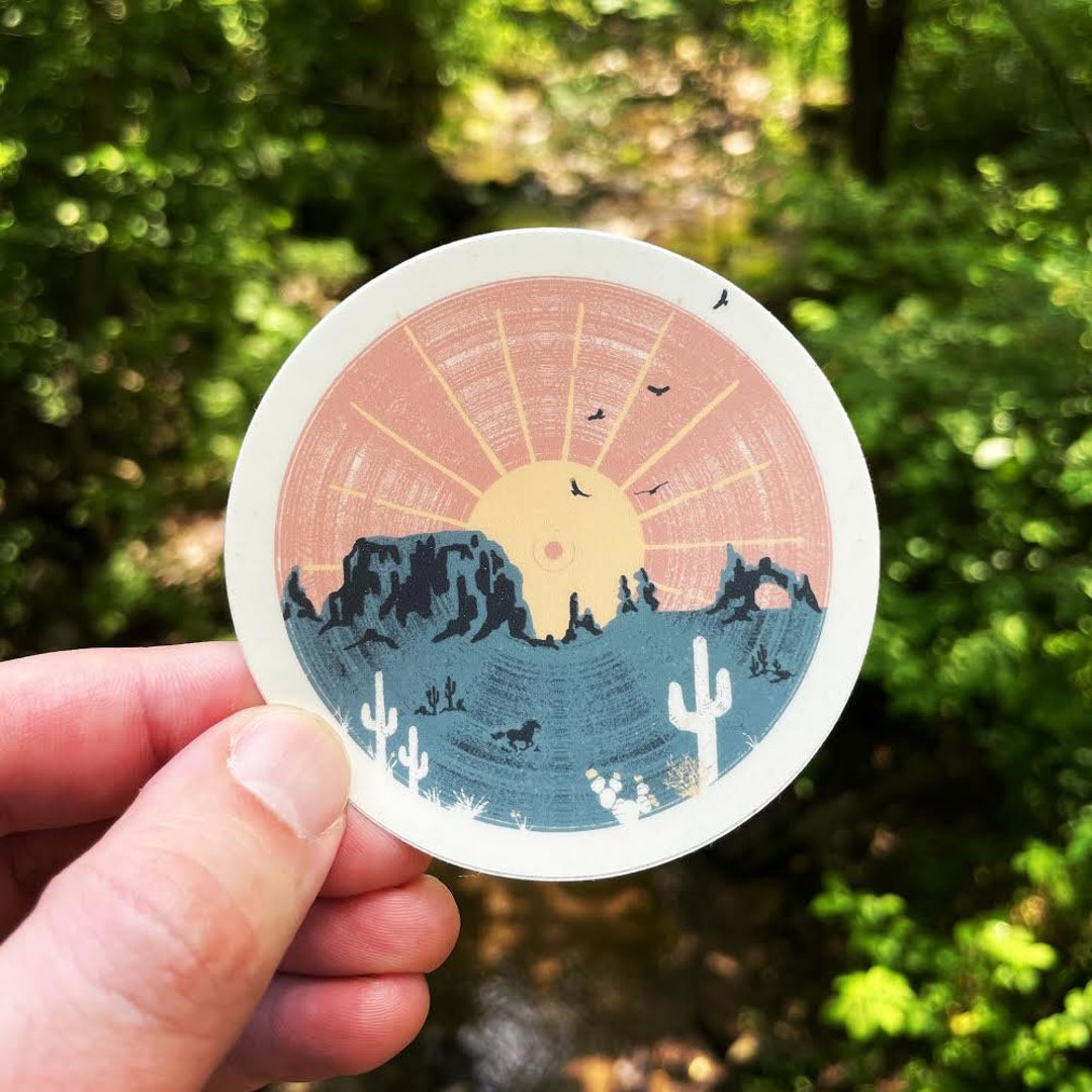 Swothwest Sticker DESERT LP // Weatherproof Vinyl Sticker // Southwest, Cactus, Wild ...