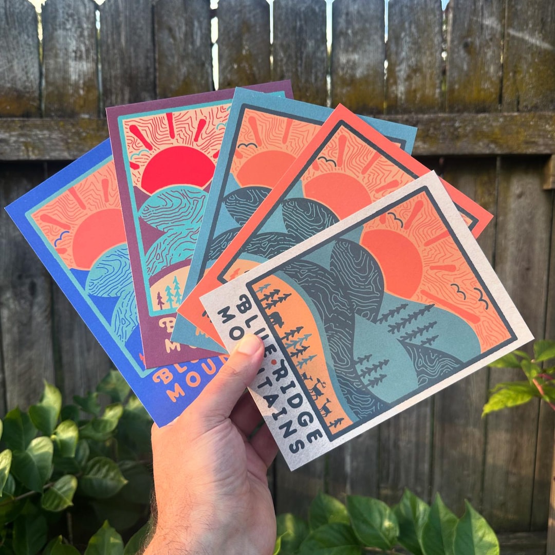 Blue Ridge Ga Postcard DAY RIDGE (the Sun Shines) POSTCARD 5 Pack // Blue Ridge Mountains Gift ...