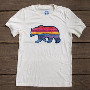 SUNSET BEAR // ASHEVILLE Tee // Mountains, North Carolina Gift // Unisex Fit