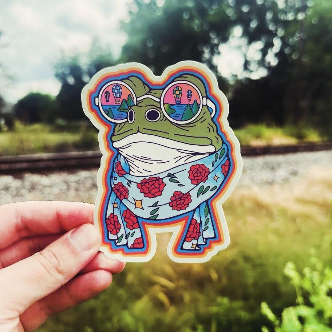 The FROG LIFE // Waterproof Vinyl Sticker // Water Bottle, Laptop ...