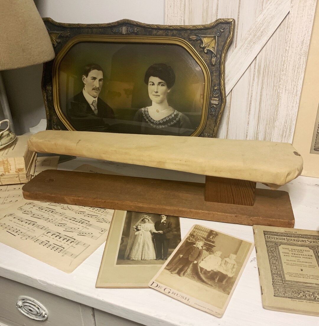 Antique Wooden Sleeve Ironing Board, Vintage BEH & CO Inc NY, Primitive