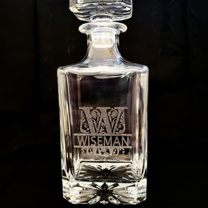 Whiskey Dekanter | Personalisierte Likör Dekanter | Personalisierte Geschenke für Männer | Trauzeugen | Geschenk für ihn | Ehemann | Papa | Braut-Party | Bar