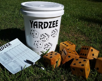 Giant Yardzee - Farkle - Cootie - Lawn Yahtzee - Yard Yahtzee - Family Games - Father's Day - Gift For Dad - Weddings - Outdoor Yard Dice