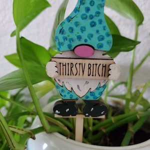 Thirsty Bitch Gnome Plant Stake