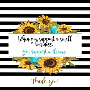 Thank You For Supporting A Small Business, Thank You Stickers, Small Business Label, Packaging Stickers, Packaging Decal, Envelope Seal