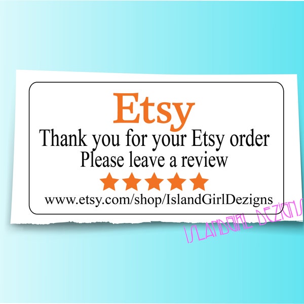 Personalized Etsy Order Thank You / Etsy Review Stickers / Labels Adhesive for Postage / Envelope Seal / Packaging / Products / Mailing