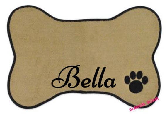 dog bone feeding mat