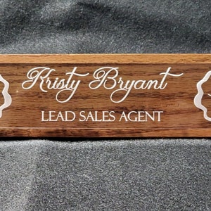 Desk Name Plate Sign, Personalized with your name and title, Office Gift, Office Decor, Graduation Gift, Name Badge, Name Tag, Nameplate