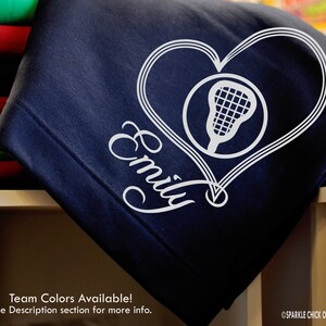 Personalized Lacrosse Blanket with Custom Name, Lacrosse Player Gift, Lacrosse Team Gift, Senior Gift