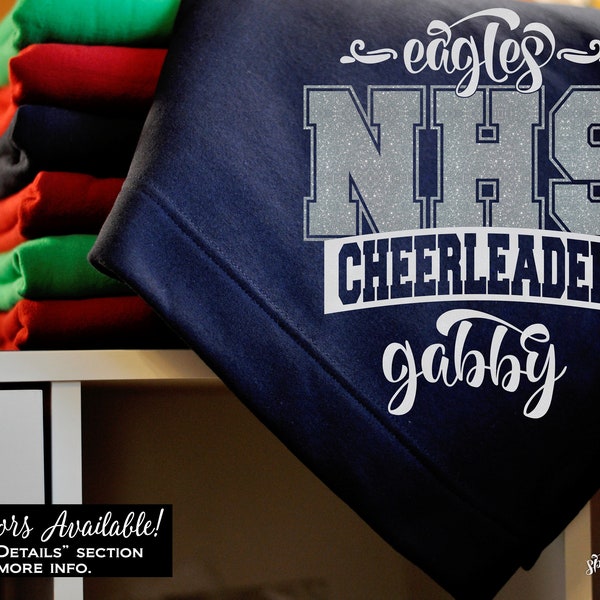 Personalized CHEER Blankets, High School Cheerleading Throw Blankets, Varsity Cheer Team Gift, Gift for Cheerleader, Cheer Coach Blanket