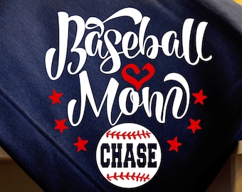 Baseball Mom Blanket, Baseball Blanket, Baseball Gift, Personalized Baseball Stadium Blanket with or without Custom Number