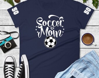 Personalized Soccer Mom Shirts, Custom Soccer Mom Tee, Soccer T-Shirt, Custom Colors Available, Sizes Small - 5XL