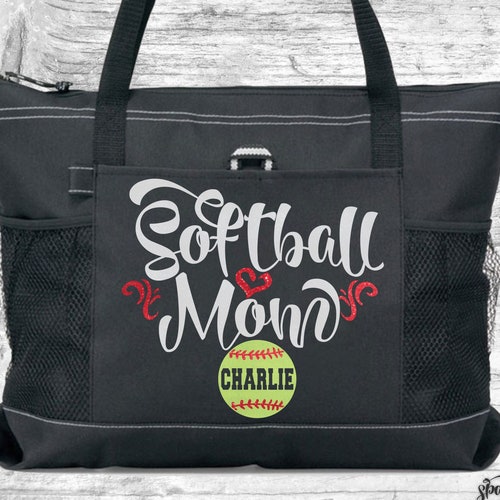 Softball Mom Lightweight Tote Bag Custom Softball Mom Tote Etsy