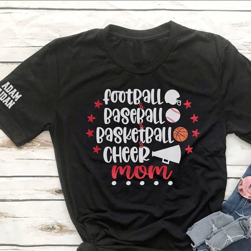 Multiple Sports Mom Shirt With Custom Names any 4 Etsy