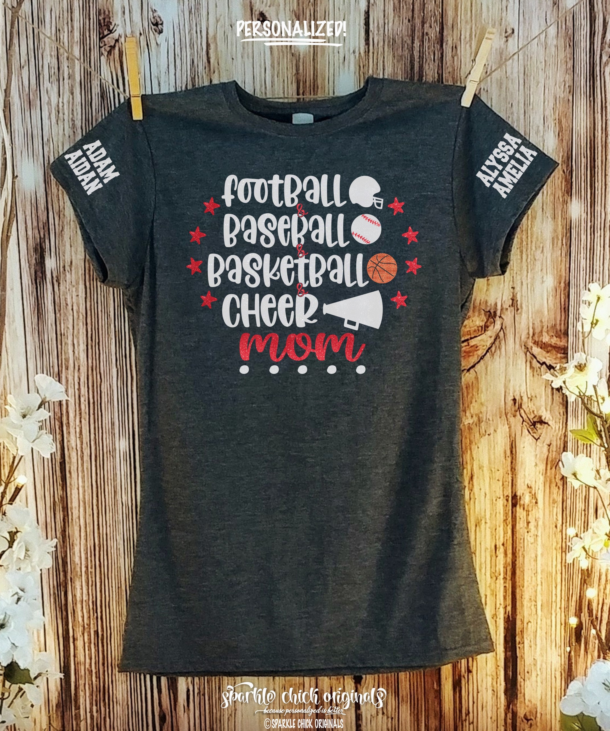Multiple Sports Mom Shirt With Custom Names any 4 Etsy