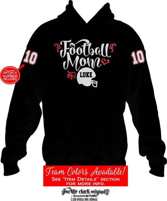 Football Mom Hoodie Custom Football Mom Hoodie Sweatshirt Etsy
