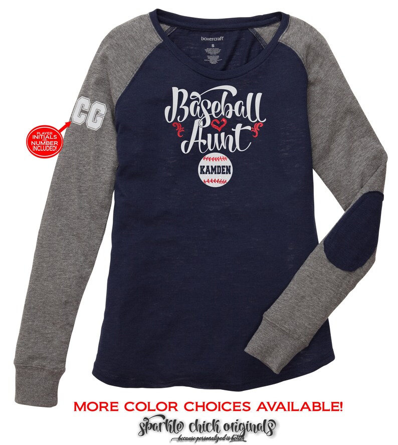 Baseball Aunt GLITTER VINYL Shirt Personalized Baseball Aunt Etsy
