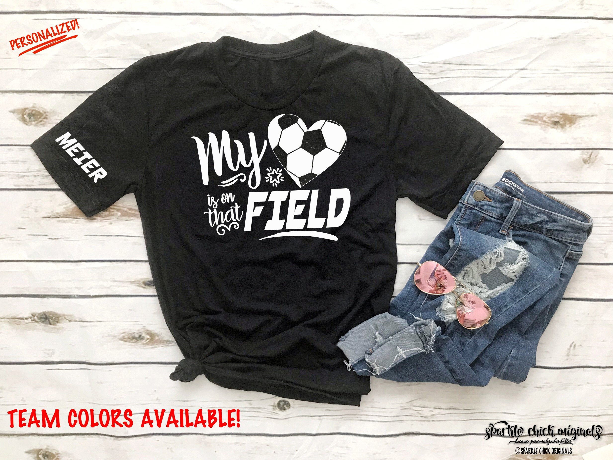 Soccer Mom Shirt, My Heart is on that 