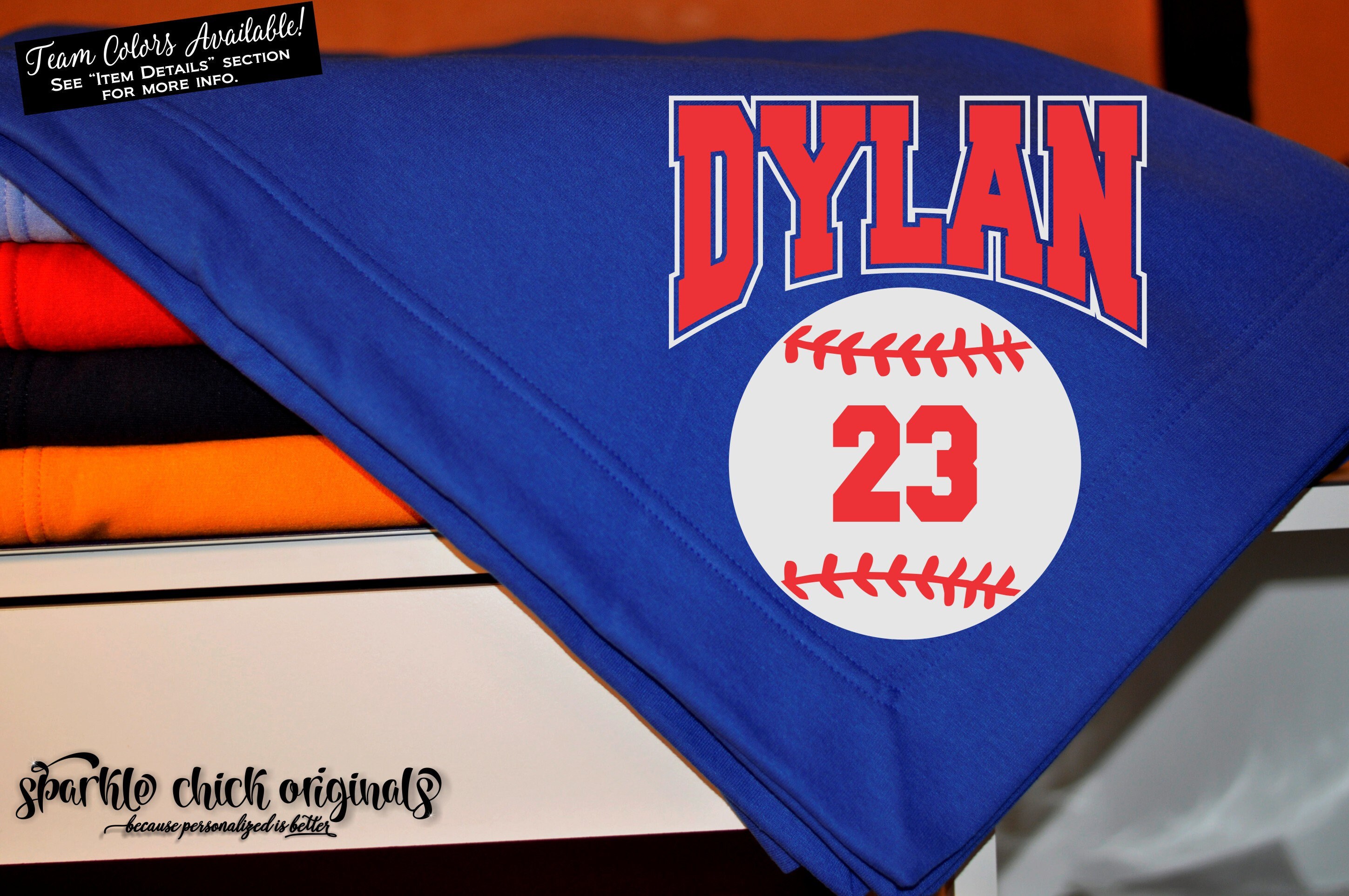 Boy's Baseball Blanket with Custom Name/Number Custom Etsy