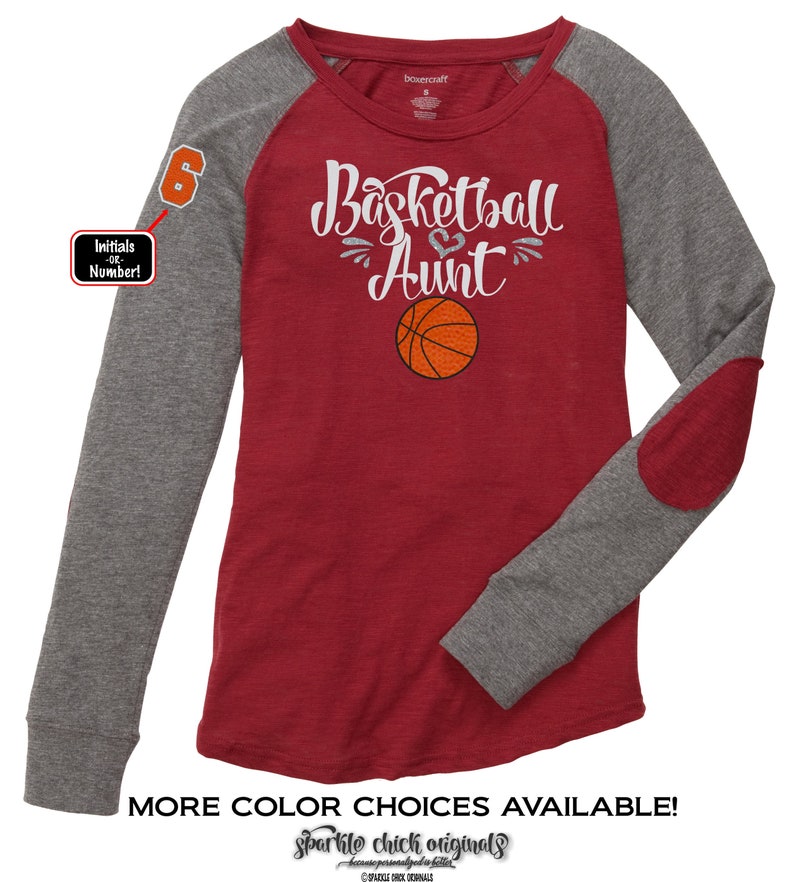 Basketball Aunt Shirt With BASKETBALL VINYL and GLITTER and | Etsy