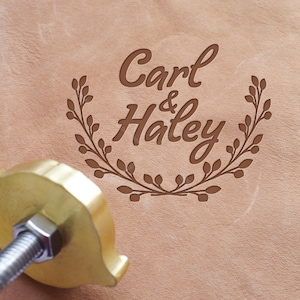 Custom Branding Iron, Wedding Wood Brand Iron Leather Stamp, Custom Metal Stamp Heat Emboss Stamp, Custom Wood Brand Iron for Wood, TY-24