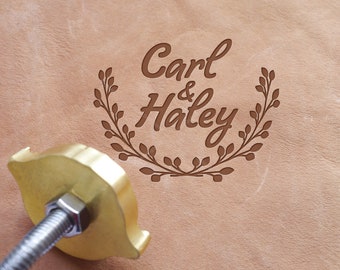 Custom Branding Iron, Wedding Wood Brand Iron Leather Stamp, Custom Metal Stamp Heat Emboss Stamp, Custom Wood Brand Iron for Wood, TY-24