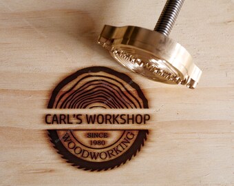 Hierro de marcar personalizado para artesanías, hierro de marcar para carpintería, hierro de marcar personal, sello de hierro para taller, sello de hierro de marcar para estudio, TY-1