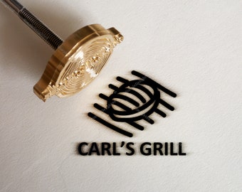 Hierro de marcar personalizado para artesanías, regalo para parrilla, regalo para barbacoa, regalo personalizado para el Día del Padre, sello de hierro para marcar, regalo para papá, TY-51