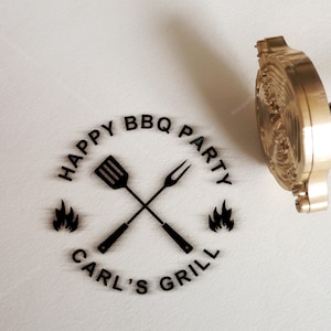 Custom Grill branding iron, Custom Branding Iron for BBQ, Custom Branding iron for Steak, Branding Iron Stamp, Happy BBQ Party, TY-60