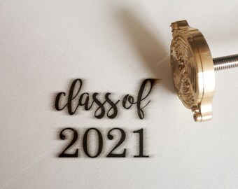 Marcador de hierro personalizado para artesanías, Clase de 2021, Sello de hierro de marca personal, Sello de cuero personalizado, Sello de hierro para marcar bodas, TY-50
