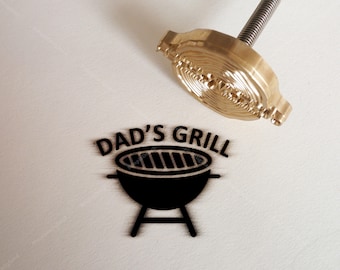 Hierro personalizado para marcar carne, hierro personalizado para marcar barbacoa, regalo para el Día del Padre, sello para marcar filetes, parrilla de papá, TY-58