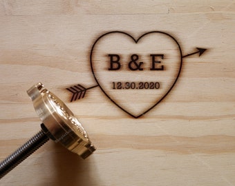 Hierro para marcar madera, hierro para marcar personalizado, hierro para marcar con logotipo, hierro para marcar bodas, sello de cuero personalizado, hierro para marcar madera, TY-18