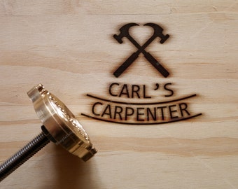 Hierro de marcar personalizado para carpintería, hierro de marcar artesanal, hierro de marcar para carpintero, sello de hierro para taller, sello de hierro para marcar productos, TY-5