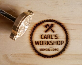 Custom Workshop Branding Iron, Woodworking Brand Iron, Personal Brand Iron, Handcrafts Iron Stamp, Wedding Branding Iron Stamp, TY-2