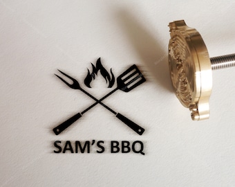 Hierro para marcar carne personalizado, hierro para marcar barbacoa personalizado, hierro para marcar carne personalizado para asar a la parrilla, regalo para papá aficionado a la parrilla, TY-61