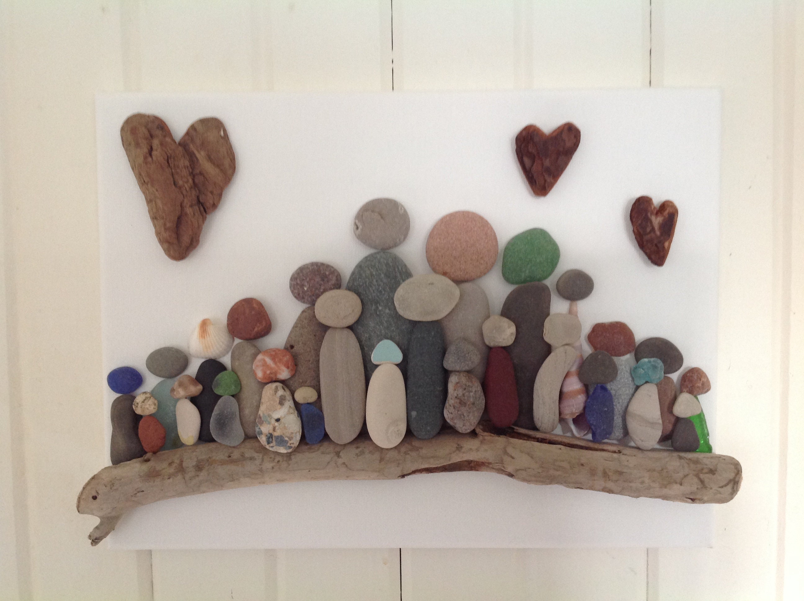 Pebble art Beach stone art Beach glass art Beach stones Pebble Etsy