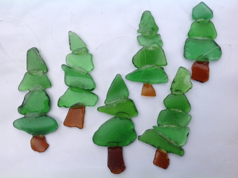 Beach glass Christmas tree ornaments Etsy