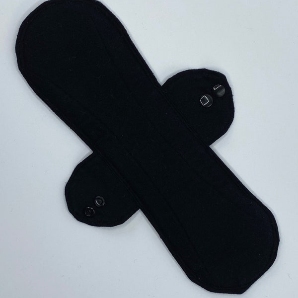 12" Double Layer Incontinence Pad All Black