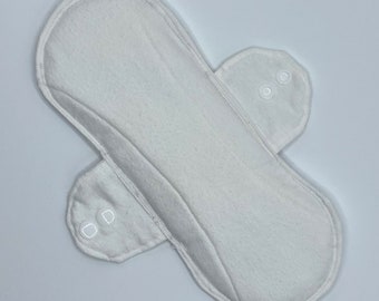9" Single Layer Incontinence Pad All White