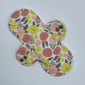 9&quot; Double Layer Incontinence Pad Organic Flannel Cottonflower