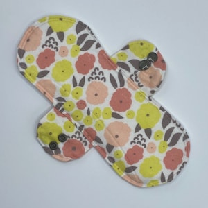 9&quot; Single Layer Incontinence Pad Organic Flannel Cottonflower