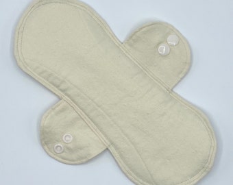 9" Single Layer Incontinence Pad Natural