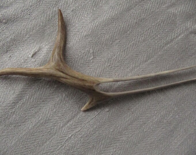Combing Roe Antler Hair Fork.hair Fork.antler Hair Stick.roe Hair Fork.native Hair ...